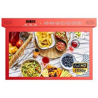 SYLVOX 15.6" Under Cabinet Kitchen TV, 1080P FHD Smart Google TV, WiFi, Bluetooth, Foldable