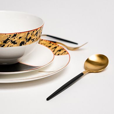 Ozarke's Tigress Golden Black Plates Set