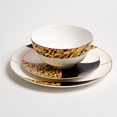 Ozarke's Tigress Golden Black Plates Set