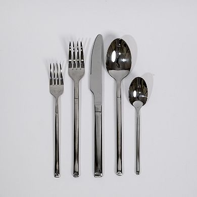 Ozarke Malta Cutlery Set, Stainless Steel, Shiny Silver - Set of 20