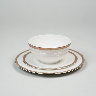 Ozarke's Ripple Gold Rim Plates Set