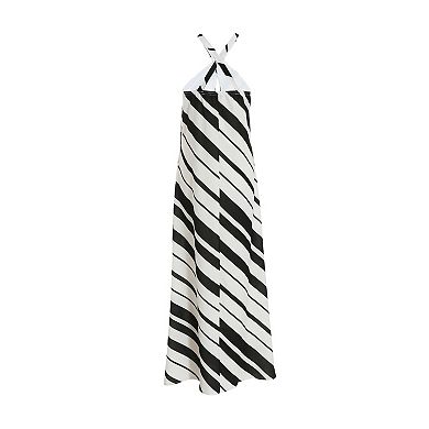 Quiz Women's Stripe Halter Neck Maxi Dress