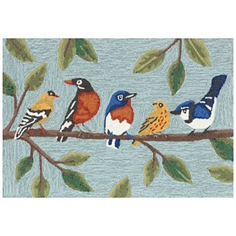 Liora Manne Frontporch Birds On A Branch Indoor/Outdoor Area Rug
