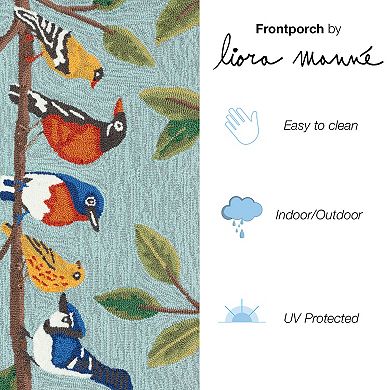 Liora Manne Frontporch Birds On A Branch Indoor/Outdoor Area Rug