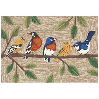 Liora Manne Frontporch Birds On A Branch Indoor/Outdoor Area Rug