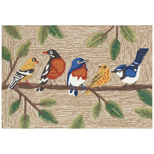 Liora Manne Frontporch Birds On A Branch Indoor/Outdoor Area Rug