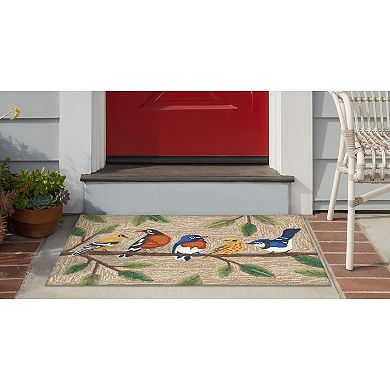 Liora Manne Frontporch Birds On A Branch Indoor/Outdoor Area Rug