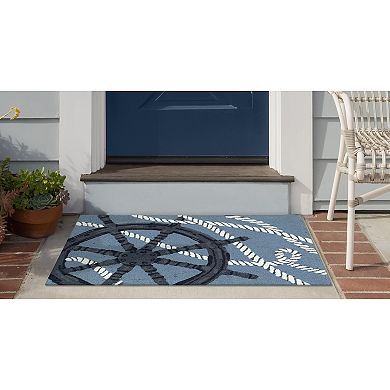 Liora Manne Frontporch Captain's Wheel Indoor/Outdoor Area Rug