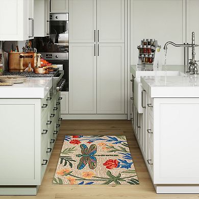 Liora Manne Frontporch Floral Dragonfly Indoor/Outdoor Area Rug