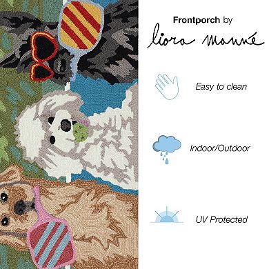 Liora Manne Frontporch Pickled Pups Indoor/Outdoor Area Rug
