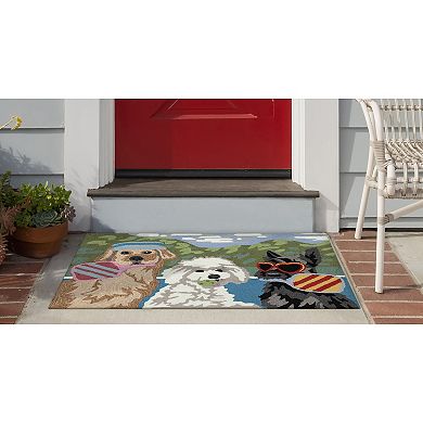 Liora Manne Frontporch Pickled Pups Indoor/Outdoor Area Rug