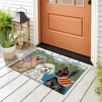 Liora Manne Frontporch Pickled Pups Indoor/Outdoor Area Rug