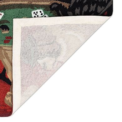 Liora Manne Frontporch Poker Pups Indoor/Outdoor Area Rug