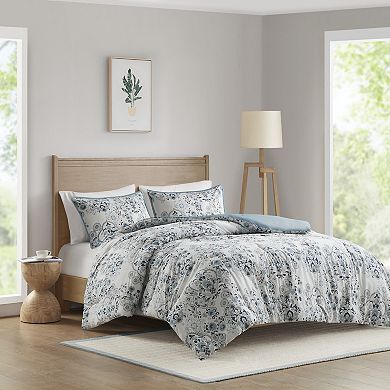 Madison Park Joyce 3 Piece Floral Printed Cotton Comforter Set