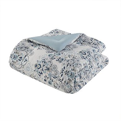 Madison Park Joyce 3 Piece Floral Printed Cotton Comforter Set