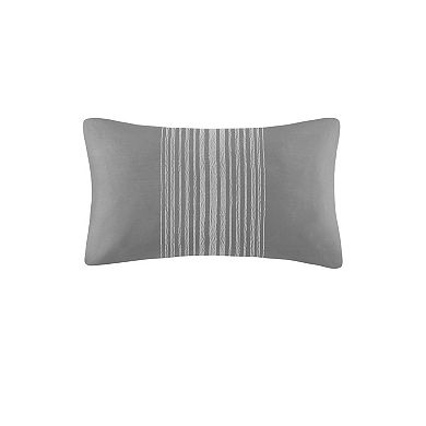 Madison Park Nico 4-Piece Stripe Comforter Set with Throw Pillow