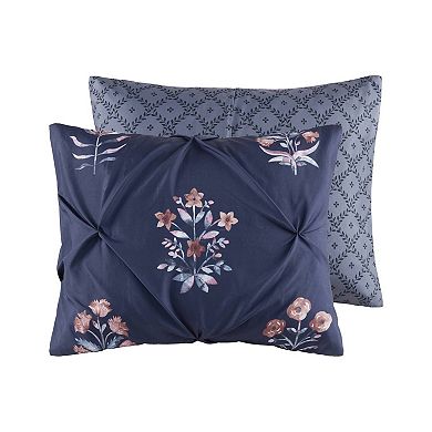 Madison Park Peony 3-Piece Pintuck Duvet Cover Set