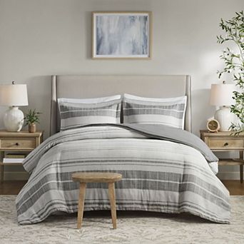 Madison Park Nico 3 pc Stripe Duvet Cover Set