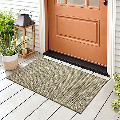 Liora Manne Miranda Tweed Stripe Indoor/Outdoor Area Rug
