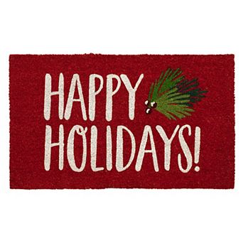 Liora Manne Natura Happy Holidays Holly Outdoor Mat