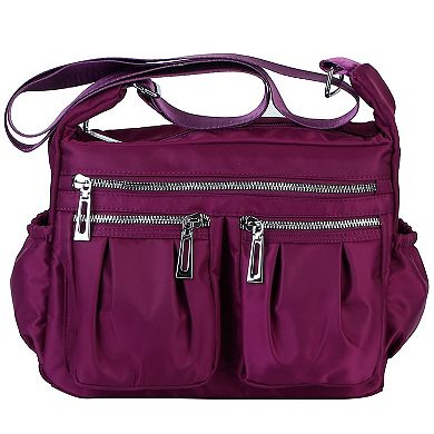 Women's, Nylon Crossbody Shoulder Bag With Multi-pockets