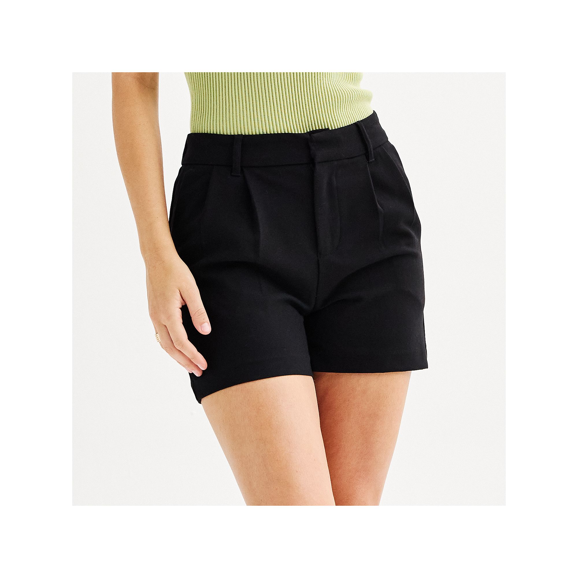 Juniors SO® Pleated-Front Trouser Shorts, Girls, Size: XS, Black