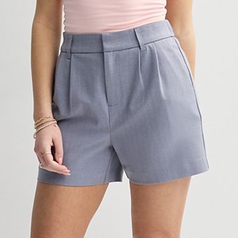 Juniors' SO® Pleated-Front Trouser Shorts
