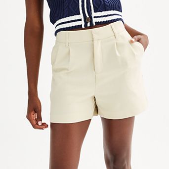 Juniors' SO® Pleated-Front Trouser Shorts
