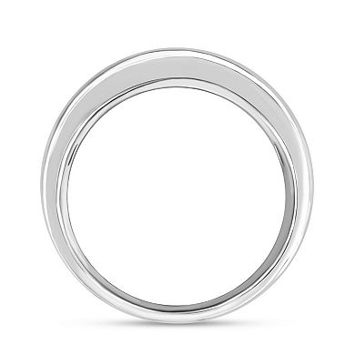 Men's 14k White Gold 1 Carat T.W. Diamond Wedding Band