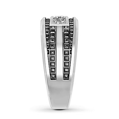 Men's 14k White Gold 1 Carat T.W. Diamond Wedding Band