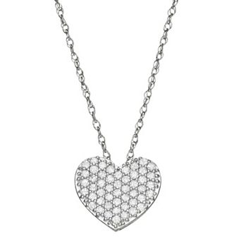 HDI 1/5 Carat T.W. Diamond Heart Necklace