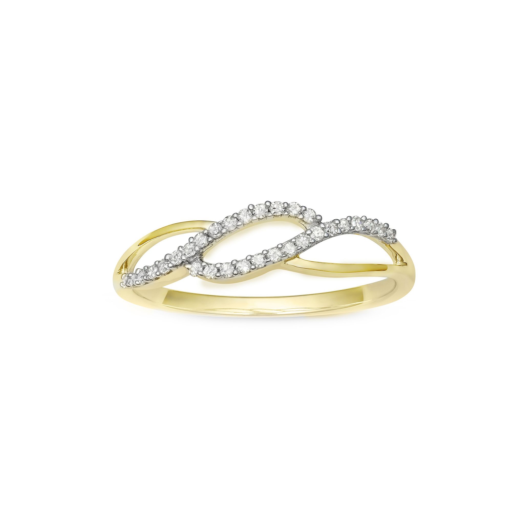 HDI 1/10 Carat T.W. Diamond Right Hand Ring, Womens, Size: 5, 10k Gold