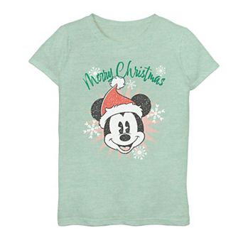 Disney's Mickey Mouse Merry Christmas Girls Graphic Tee