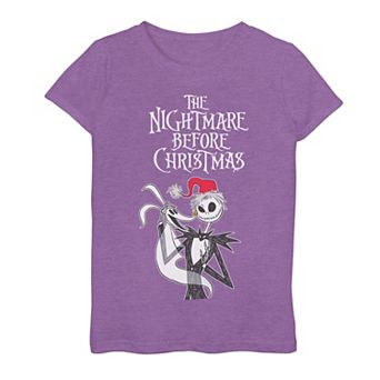 Disney's The Nightmare Before Christmas Jack And Zero Poster Girls Graphic Tee