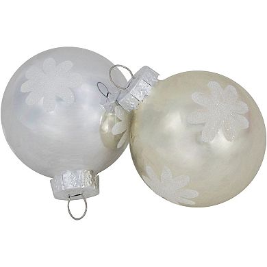 Northlight 12-Pack Multi Color Vintage Design Glass Ball Christmas