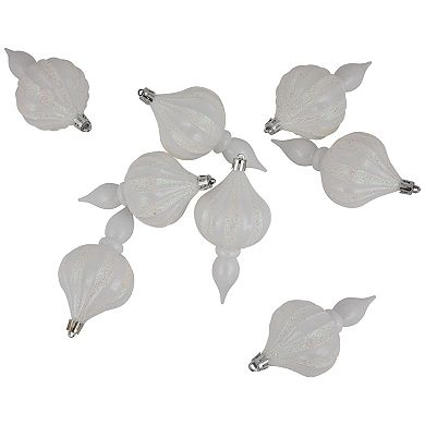 Northlight 8-Pack White Shatterproof Finial Christmas Ornaments