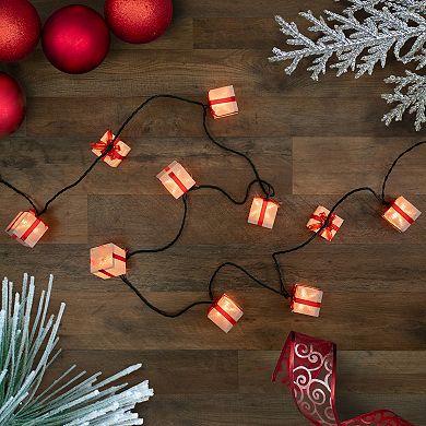 Northlight 10-Count White & Red Christmas Presents Light Set