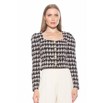 Women's ALEXIA ADMOR Rowan Long Puff Sleeve Sweetheart Jacket