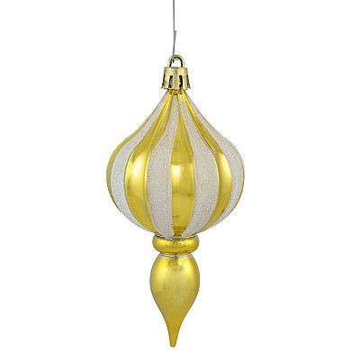 Northlight 8-Pack Gold Shatterproof Finial Christmas Ornaments