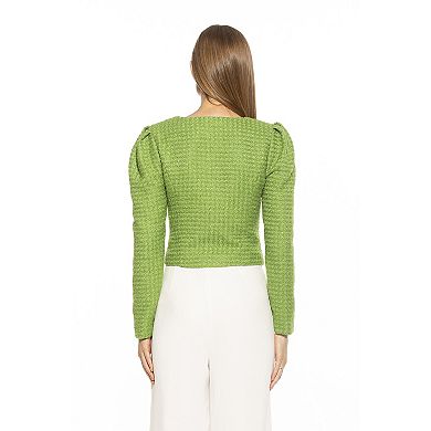 Women's ALEXIA ADMOR Rowan Long Puff Sleeve Sweetheart Jacket