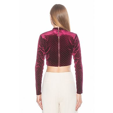 Women's ALEXIA ADMOR Ari Draped Mockneck Long Sleeve Top