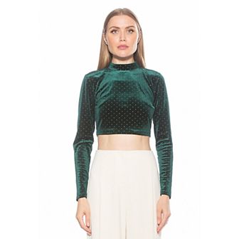 Women's ALEXIA ADMOR Ari Draped Mockneck Long Sleeve Top
