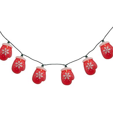 Northlight 10-Count Red Snowflake Mitten Christmas Light Set