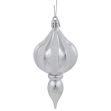 Northlight 8-Pack Silver Shatterproof Finial Christmas Ornaments