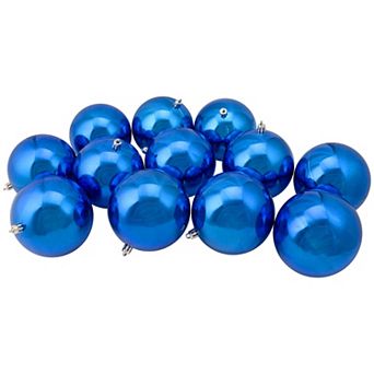 Northlight 12-Pack Lavish Blue Shatterproof Christmas Ball Ornaments