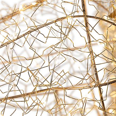 Northlight LED Twinkle Lighted Gold Mesh Reindeer Outdoor Christmas Decoration 2-piece Set