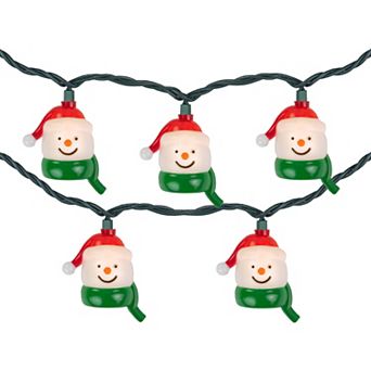 Northlight 10-Count Snowman Heads with Scarves Christmas Light Set