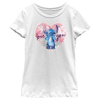 Disney's Lilo & Stitch Love You Stitch Girls Graphic Tee