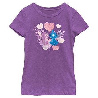 Disney's Lilo & Stitch Angel And Stitch Kiss Girls Graphic Tee