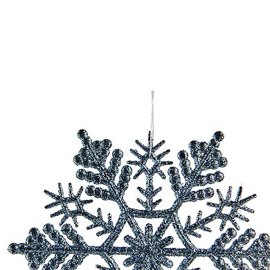 Northlight Baby Blue Glittered Snowflake Christmas Ornaments 24 pc Set